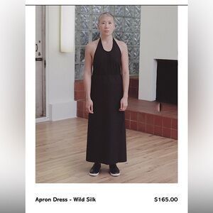 Base Range wrap Apron Dress Black Silk Sz S